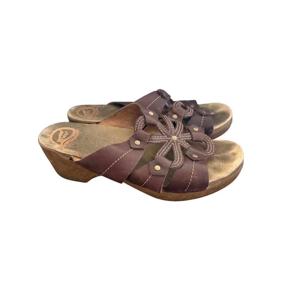 Dansko Serena Flower Cut Out Leather Sandal Size EU 42/11.5